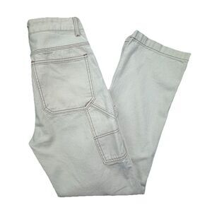 SONG Jeans Size 5/27 Cream Carpenter 90s Boyfriend Painters Pants Button Fly